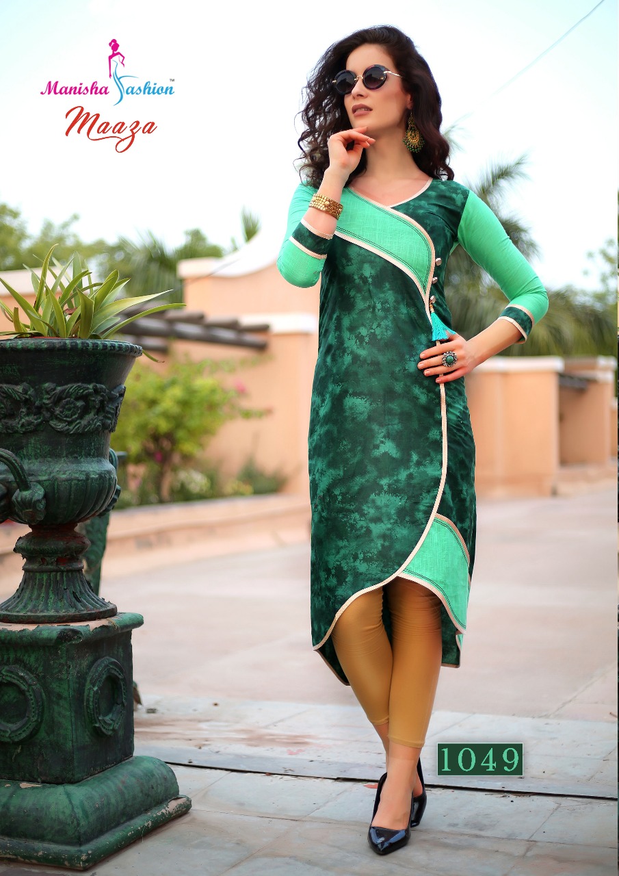 Manisha Fashion presents maaza casual ready to wear kurtis
