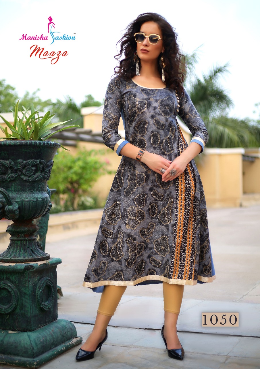 Manisha Fashion presents maaza casual ready to wear kurtis