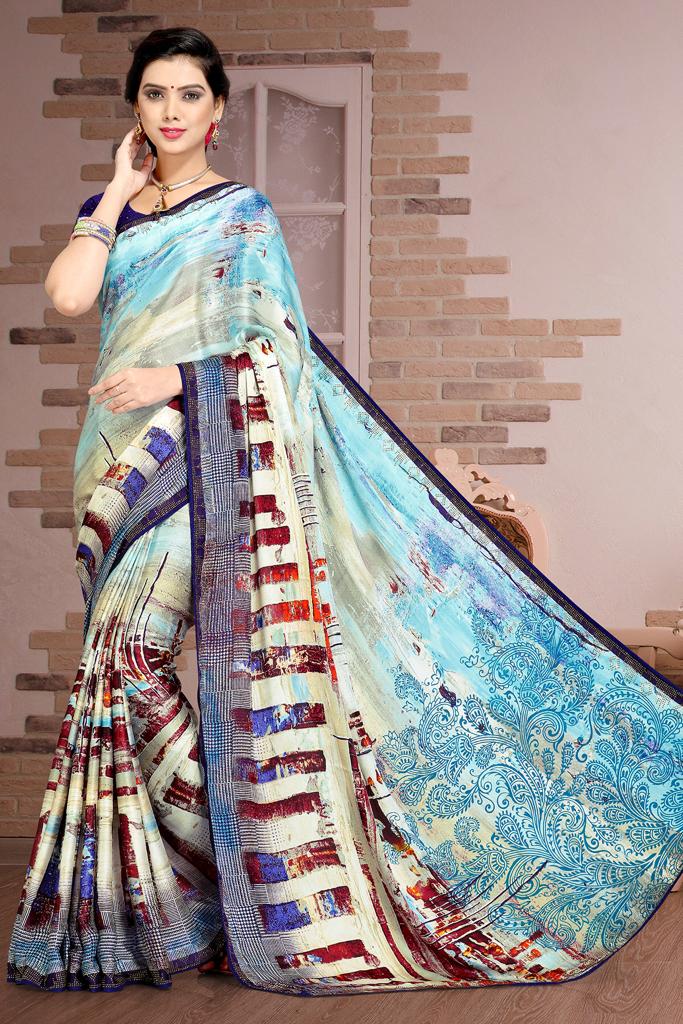 Maniyar sarees Presents bollywood style beautiful stylish digital printed sarees concept