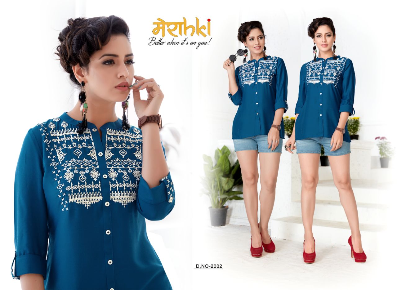 merahki presents hazel Exclusive Top style Kurtis concept
