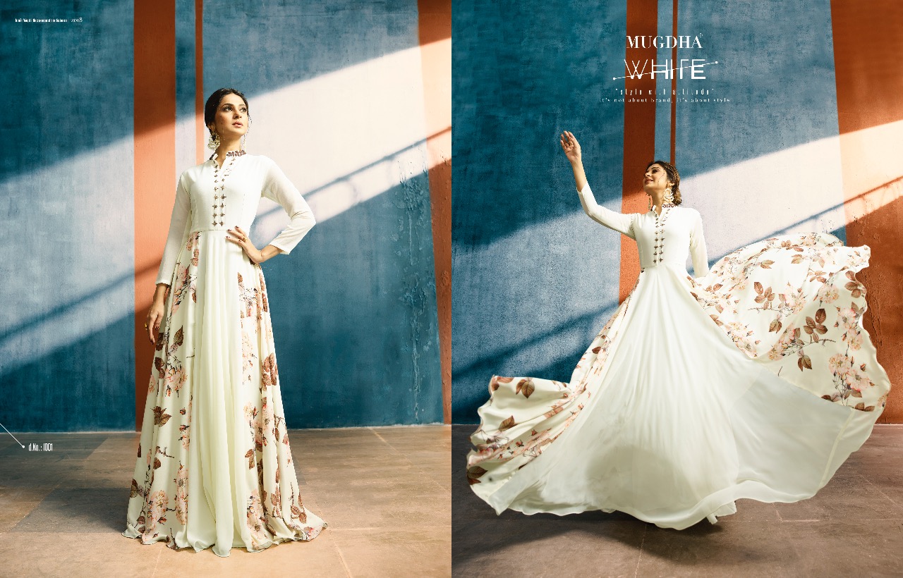 Mugdha presents elite style beautiful designer party wear gowns concept
