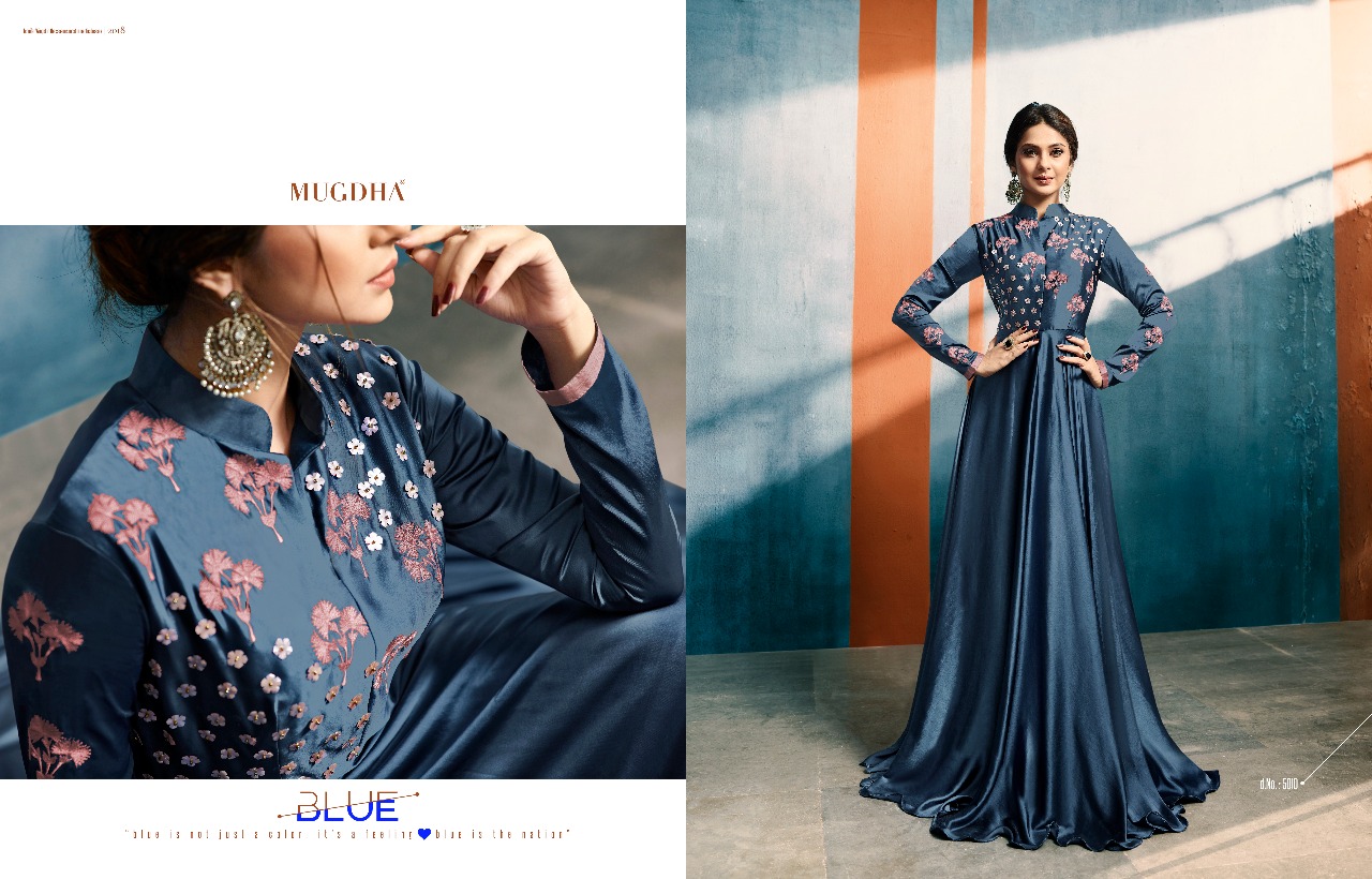 Mugdha presents elite style beautiful designer party wear gowns concept