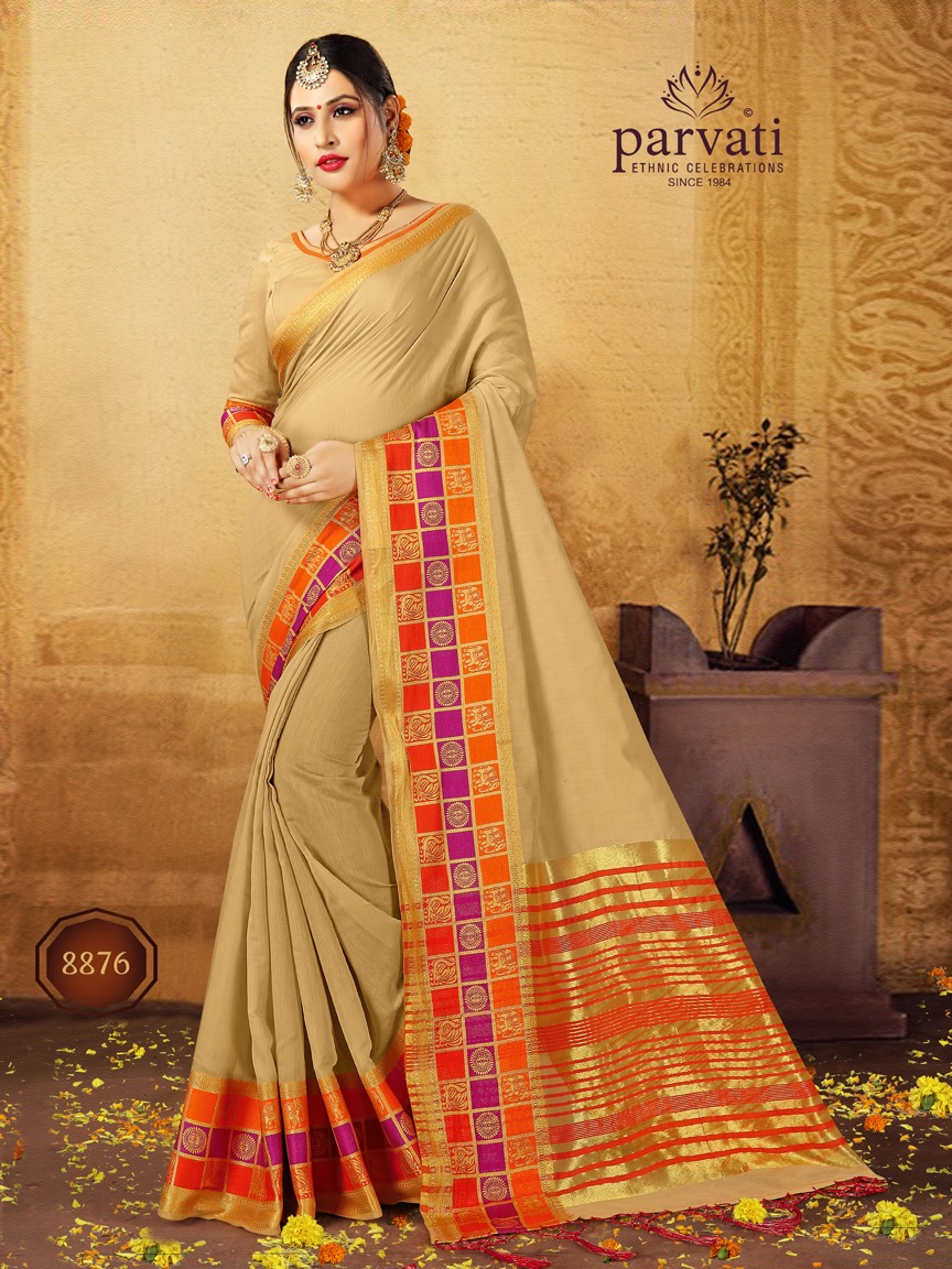 Parvati presents 8865 series beautiful ethnic wear sarees collection