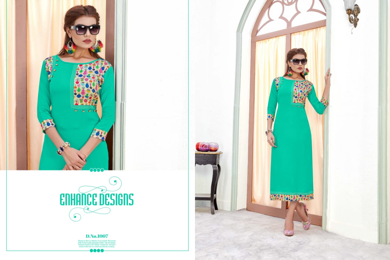 Poonam designer presents nitya casual ready to wear kurtis