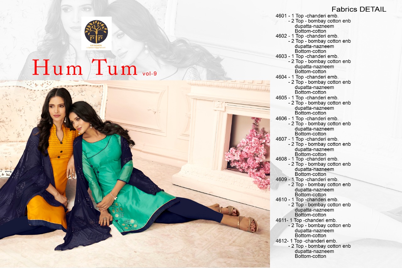 R r fashion presents hum tum vol 9 casual Cotton wear salwar kameez collection