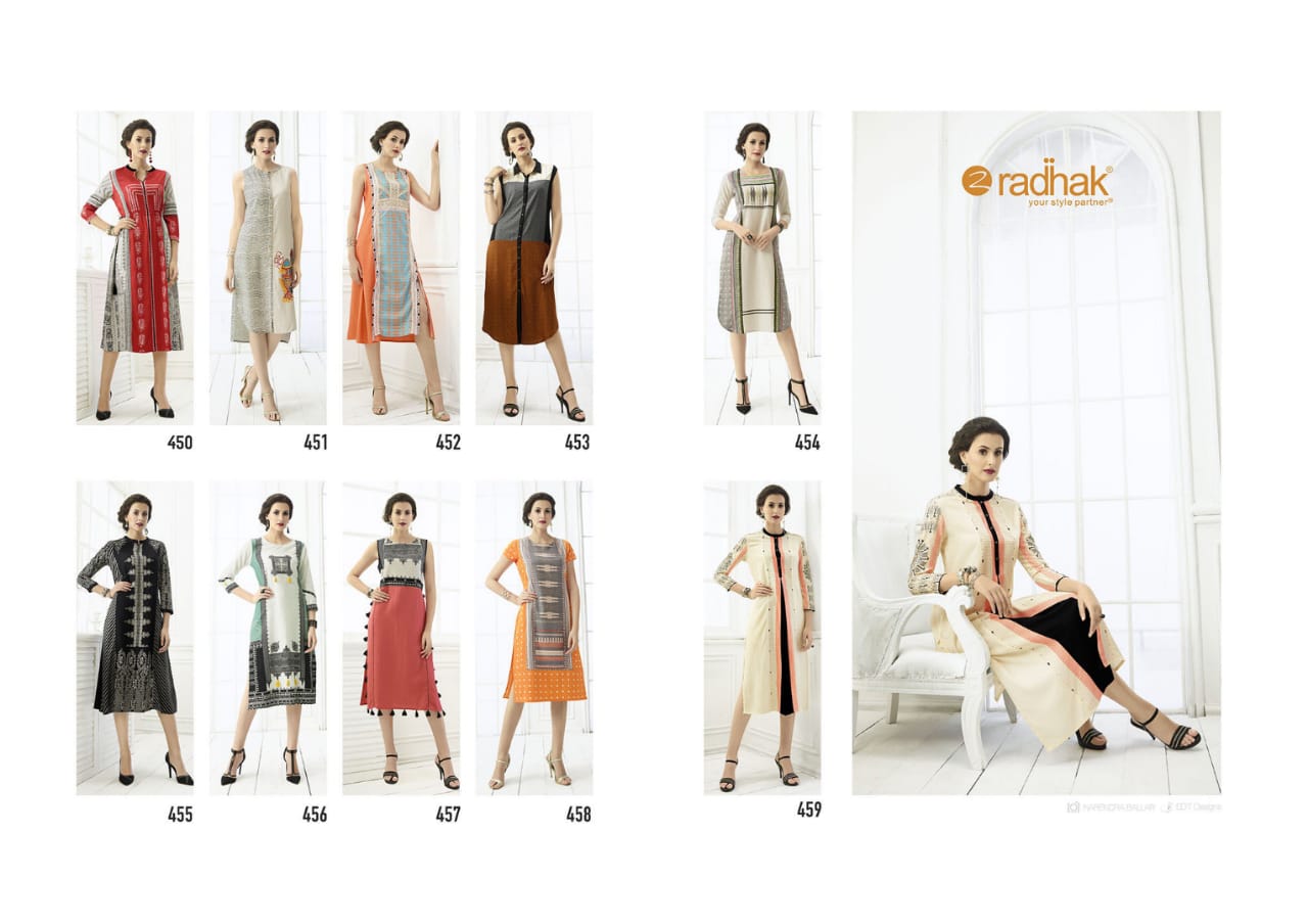 Radhak presents rukmee 4 fashionable concept kurtis