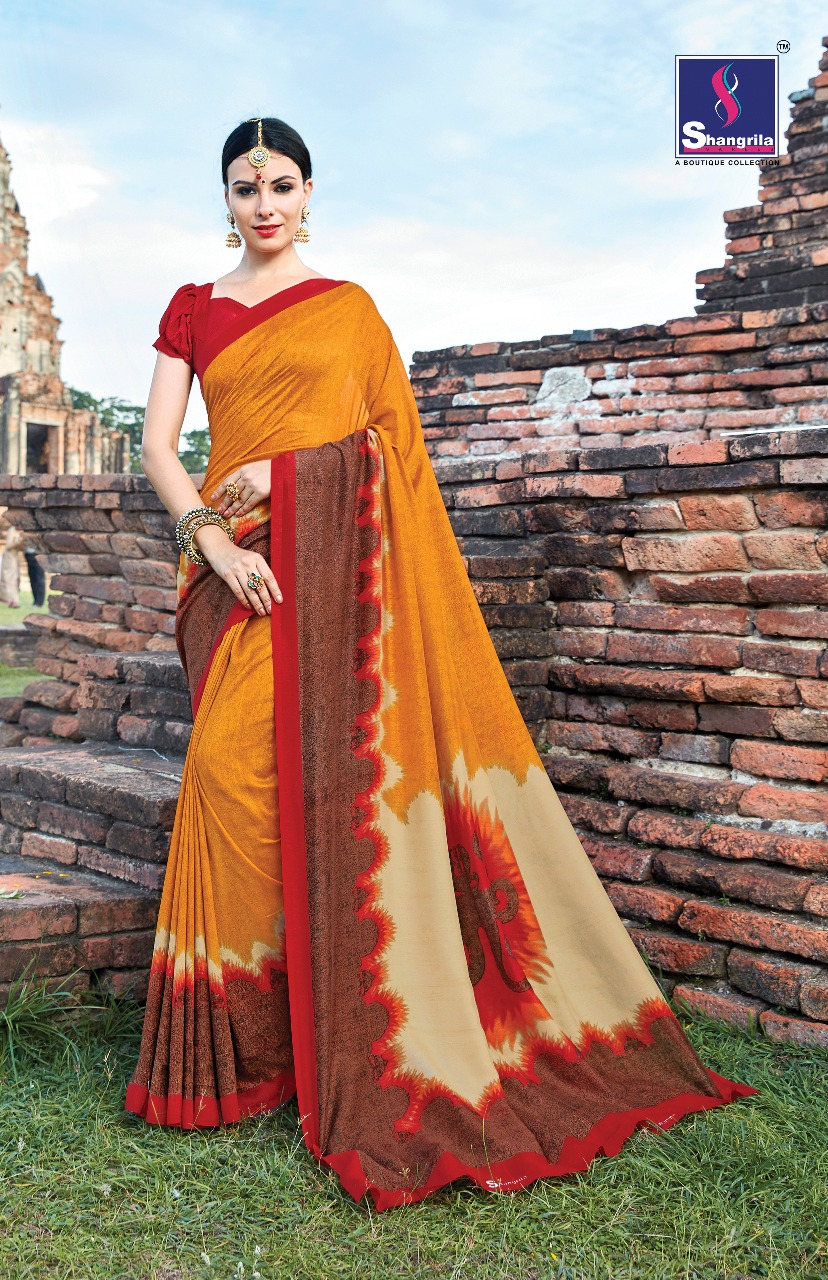 Shangrila presents madras silk 2 exclusive cotton printed sarees