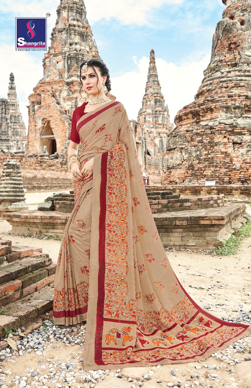 Shangrila presents madras silk 2 exclusive cotton printed sarees