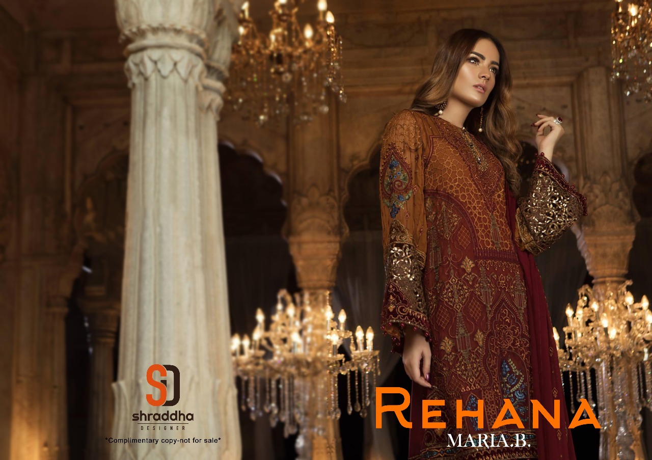Shraddha designer presents rehana Maria.B. Exclusive Fancy wear collection of salwar kameez