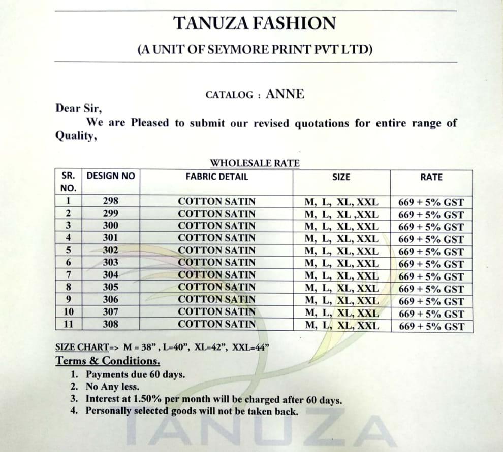 Tanuza fashion Presents anne Exclusive fancy concept kurtis