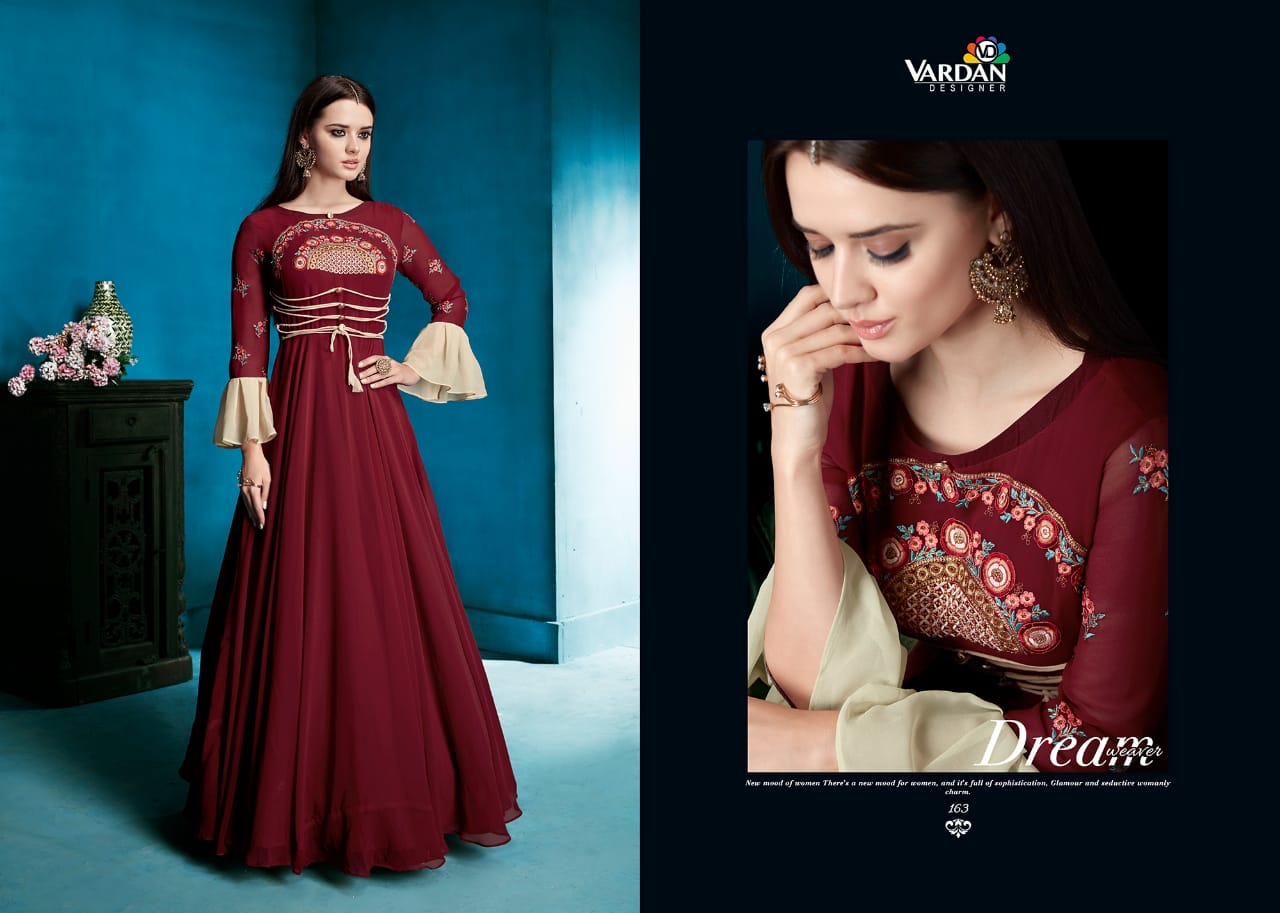 Vardan designer presenting navya vol 7 beautiful party wear gown concept