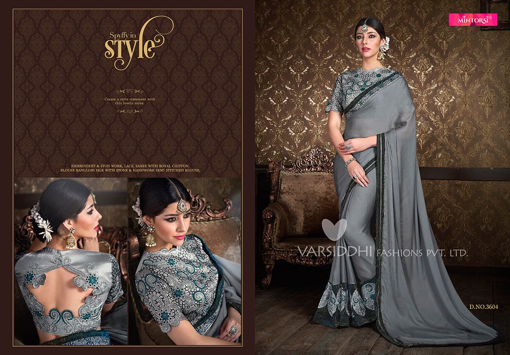 Varsiddhi presenting mintorsi 3600 series designer stylish sarees concept