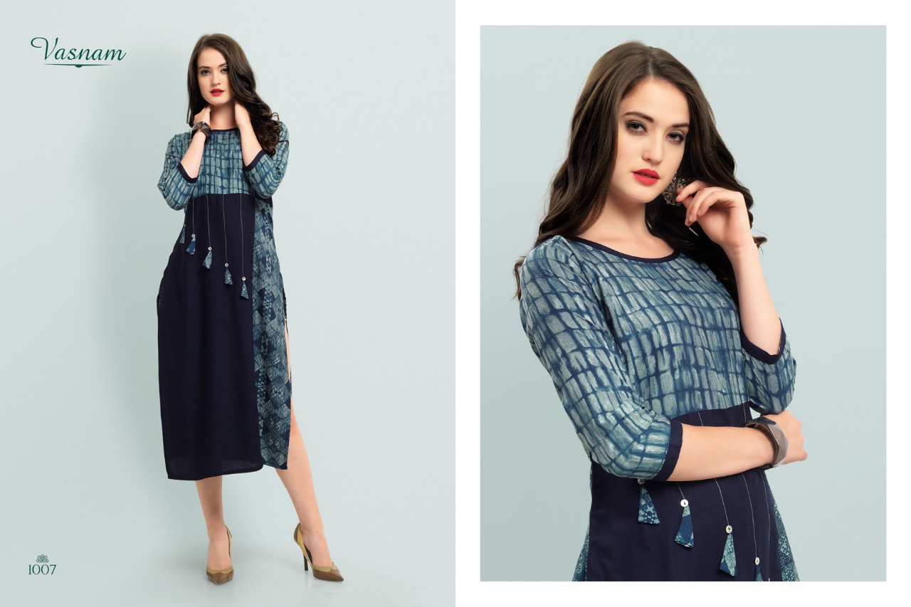 Vasnam presents aarzoo casual ready to wear kurtis concept