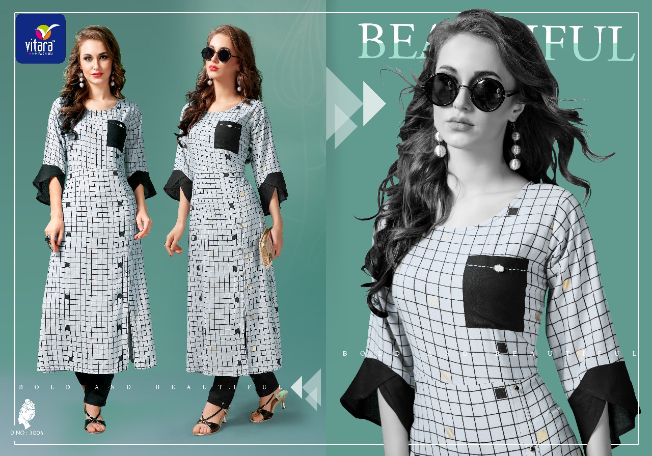 Vitara fashion presents gratel volume 3 new pattern stylish kurtis concept