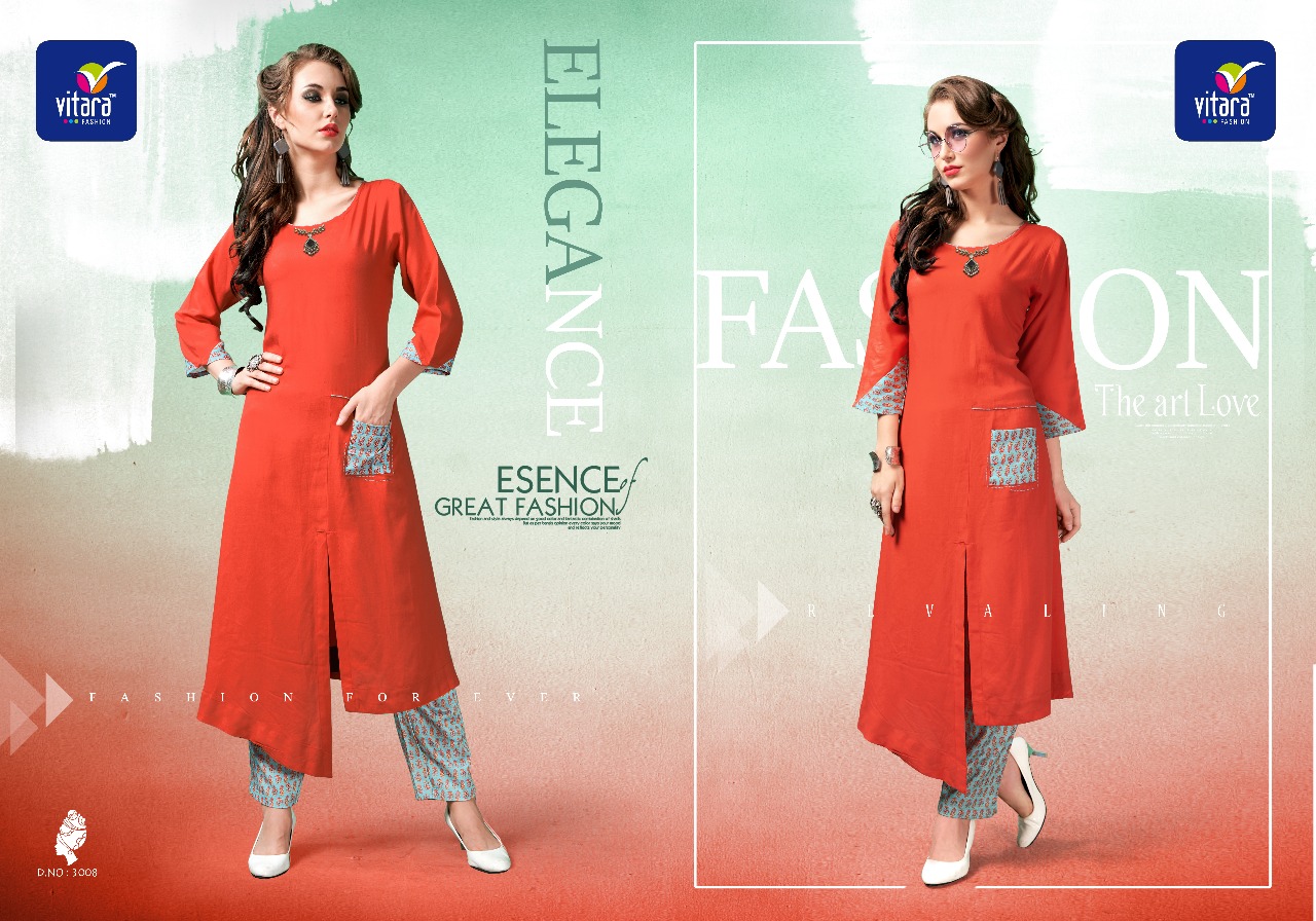 Vitara fashion presents gratel volume 3 new pattern stylish kurtis concept