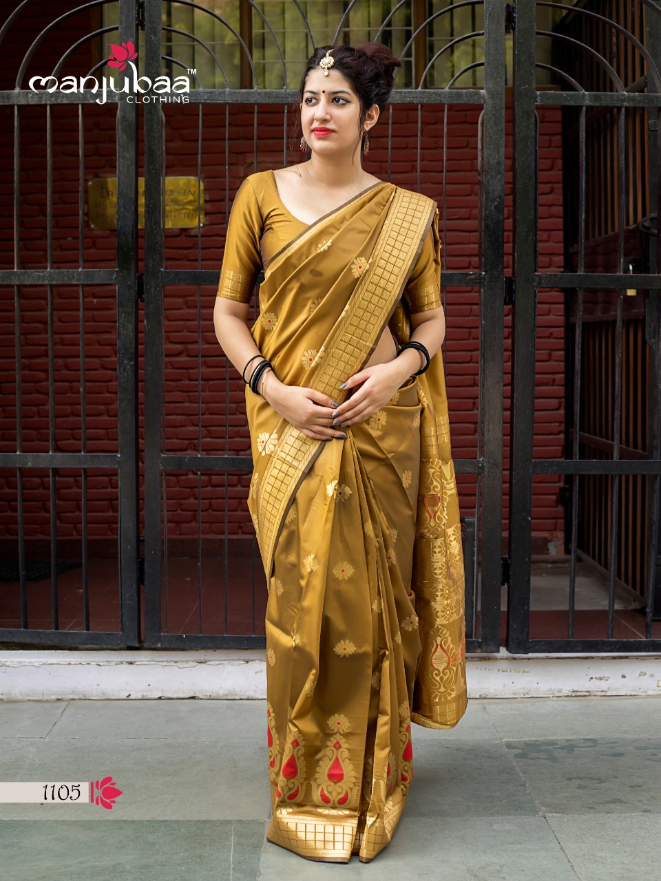Manjubaa clothing presents lotus vol 11 traditional rich look sarees collection
