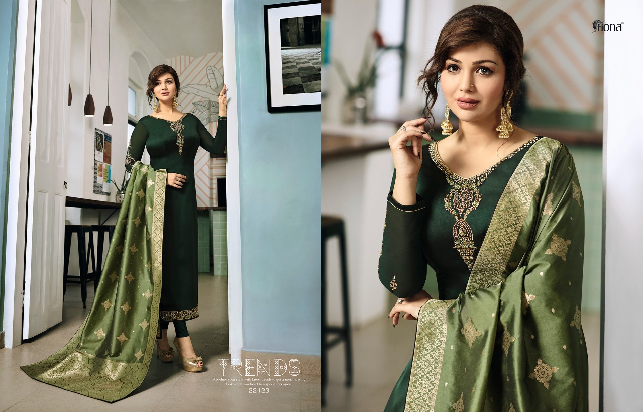 Fiona presenting ayesha jacquard dupptta vol 3 beautiful Ethnic wear collection of salwar kameez