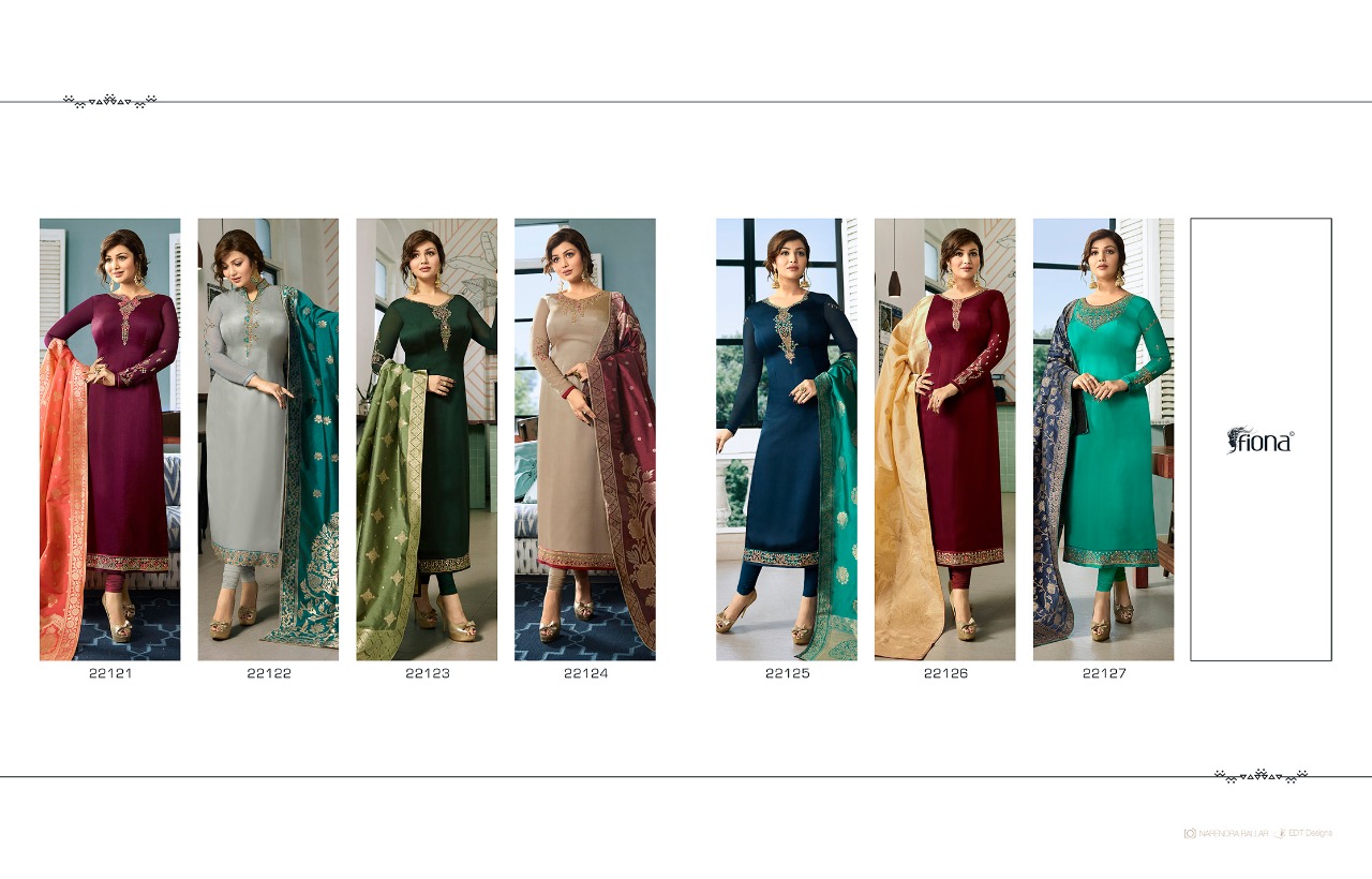 Fiona presenting ayesha jacquard dupptta vol 3 beautiful Ethnic wear collection of salwar kameez