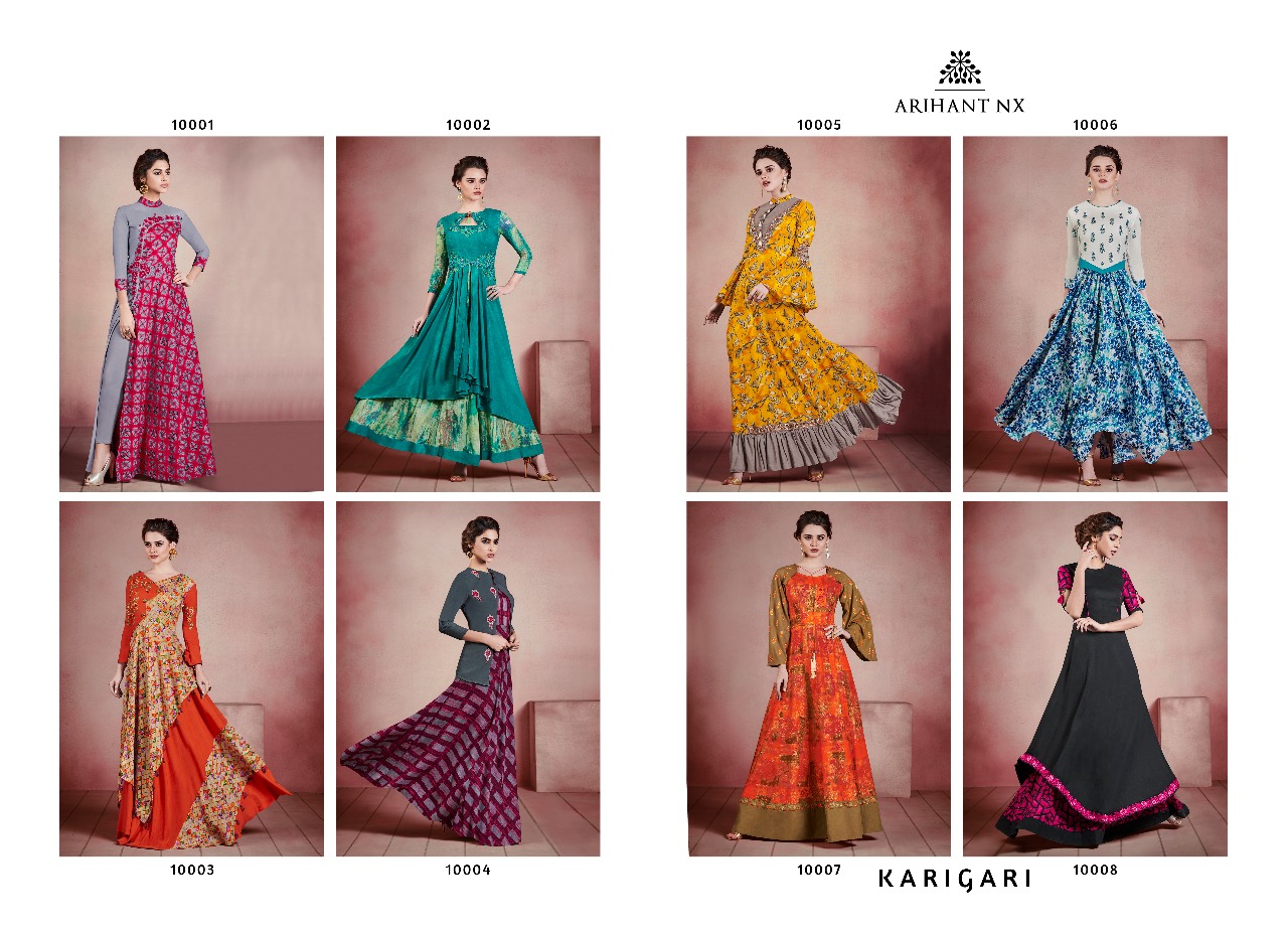 Arihant designer presenting karigari Stylish Look Gown style Concept