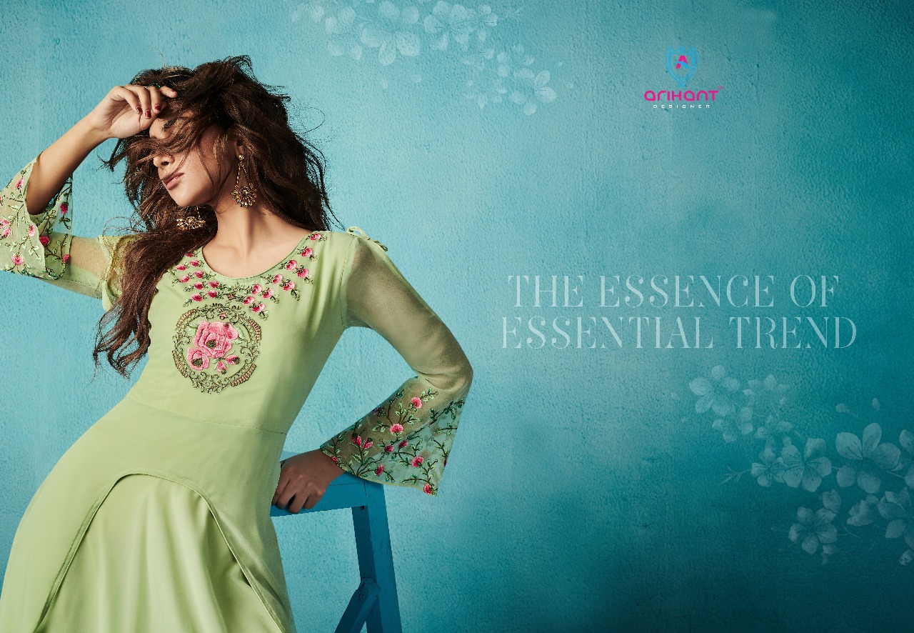 Arihant designer presents sasya vol 15 designer stylish kurtis concept