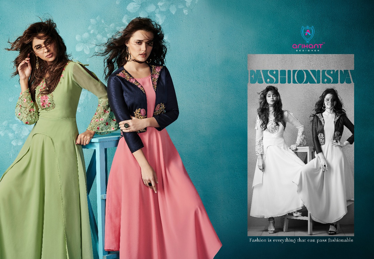 Arihant designer presents sasya vol 15 designer stylish kurtis concept