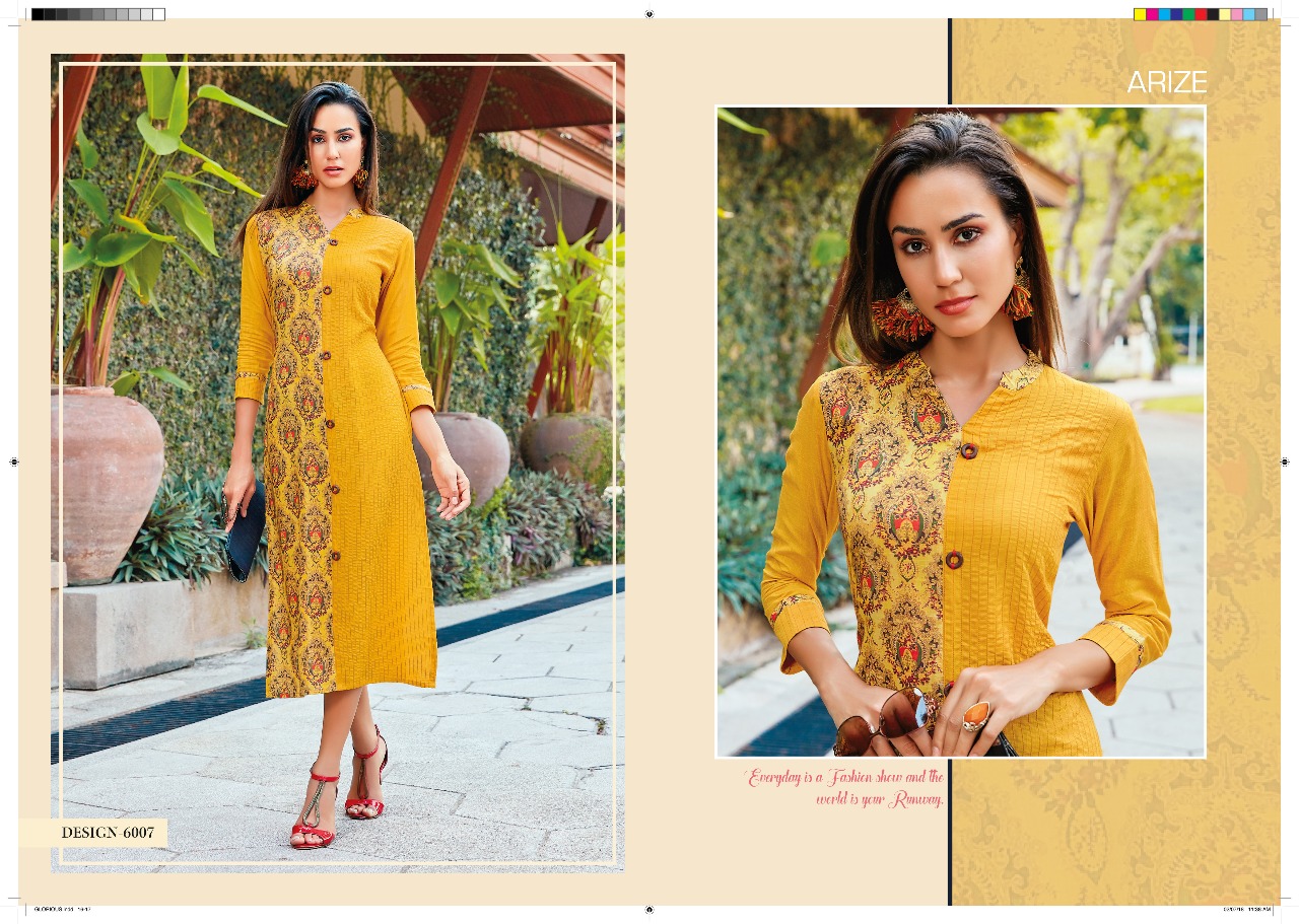 Arize presents glorious casual ready to wear kurtis concept