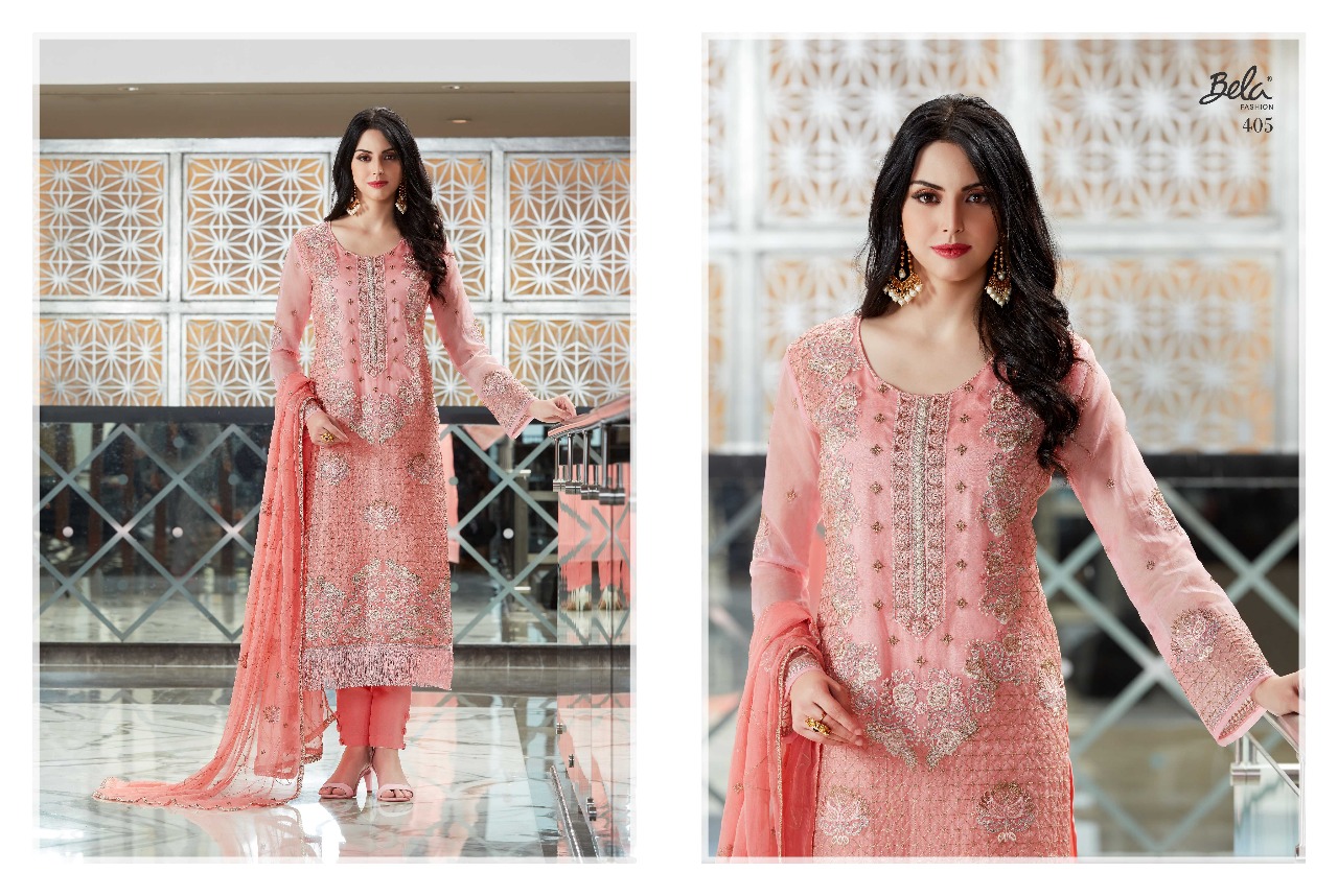 Bela fashion presents signature stylish party wear collection of salwar kameez