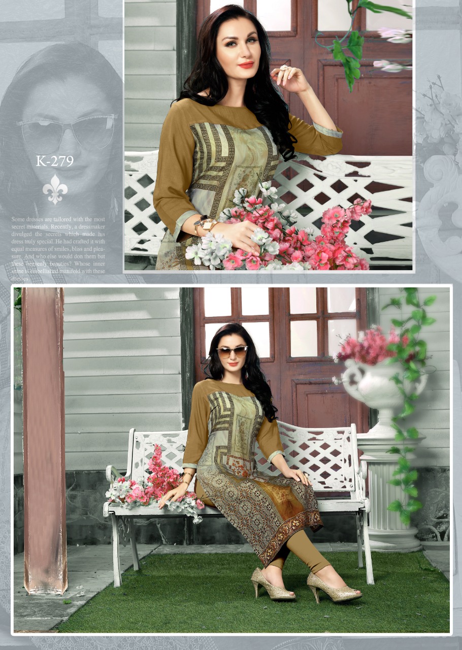 Dhanyawad presenting ishita vol 2 casual new pattern with digital Prints kurtis concept