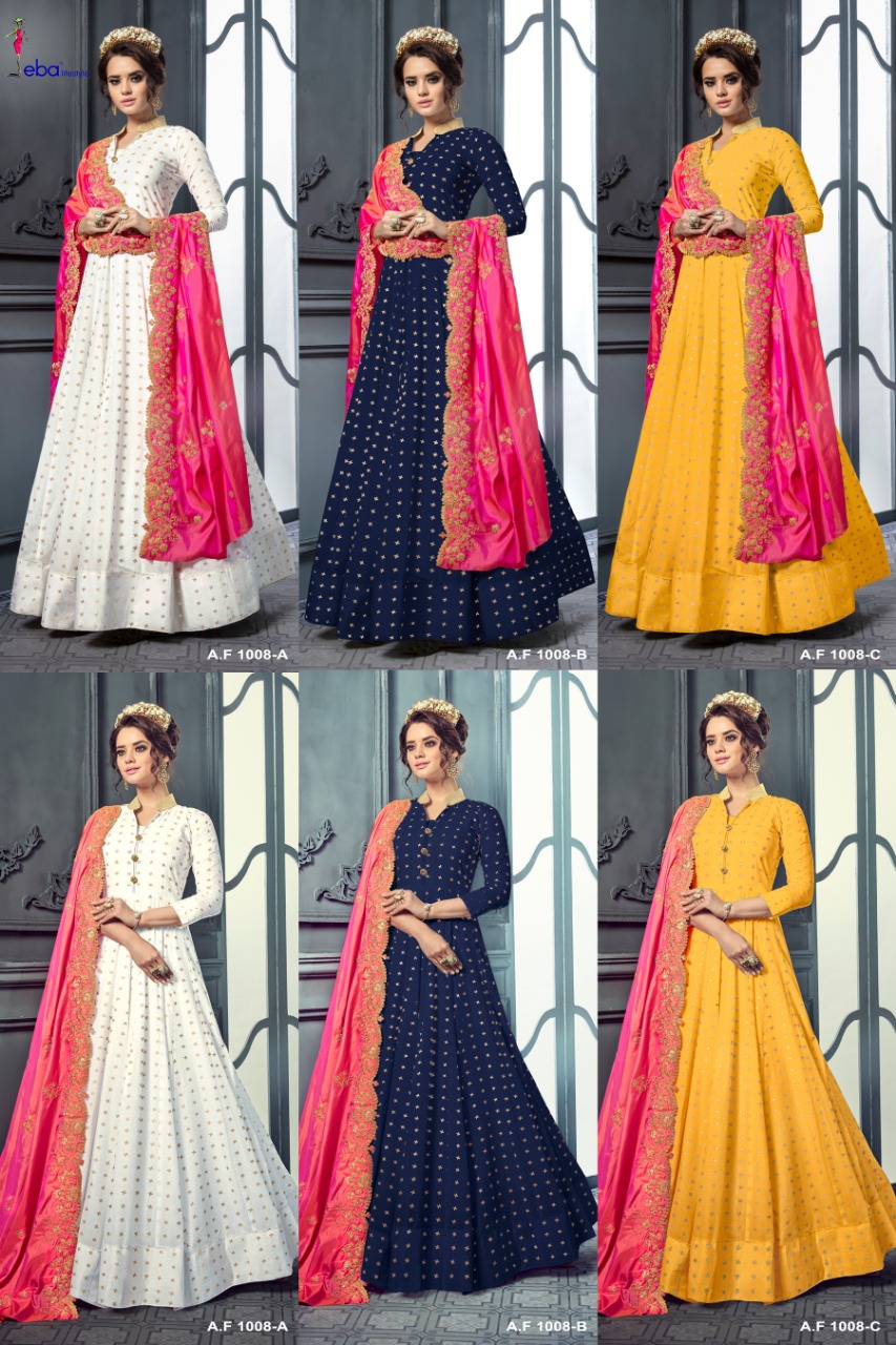 Eba lifestyle presenting AF 1008 traditional wear festive season long suits collection