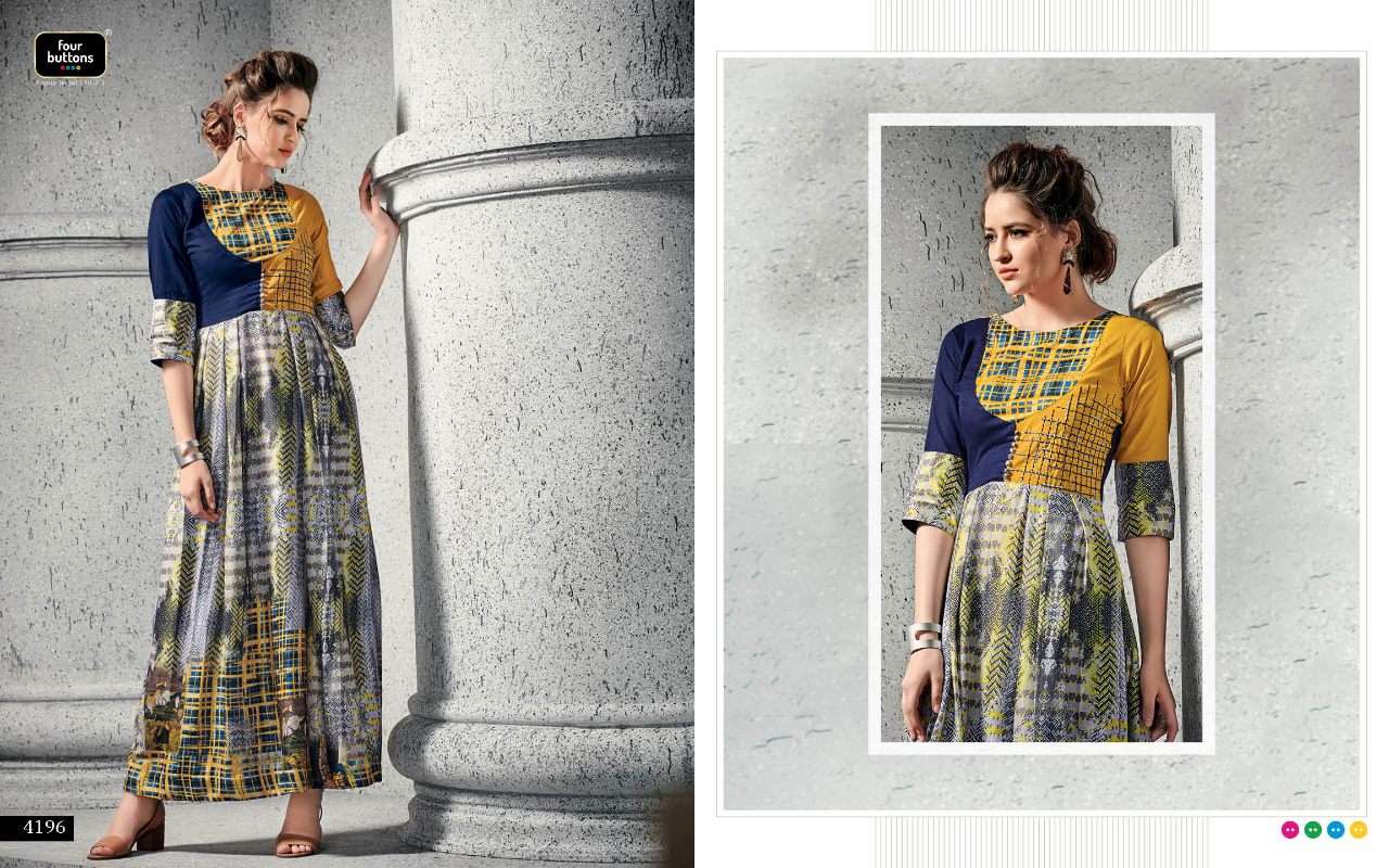 Four buttons launch shades 2 Stylish collection of kurtis