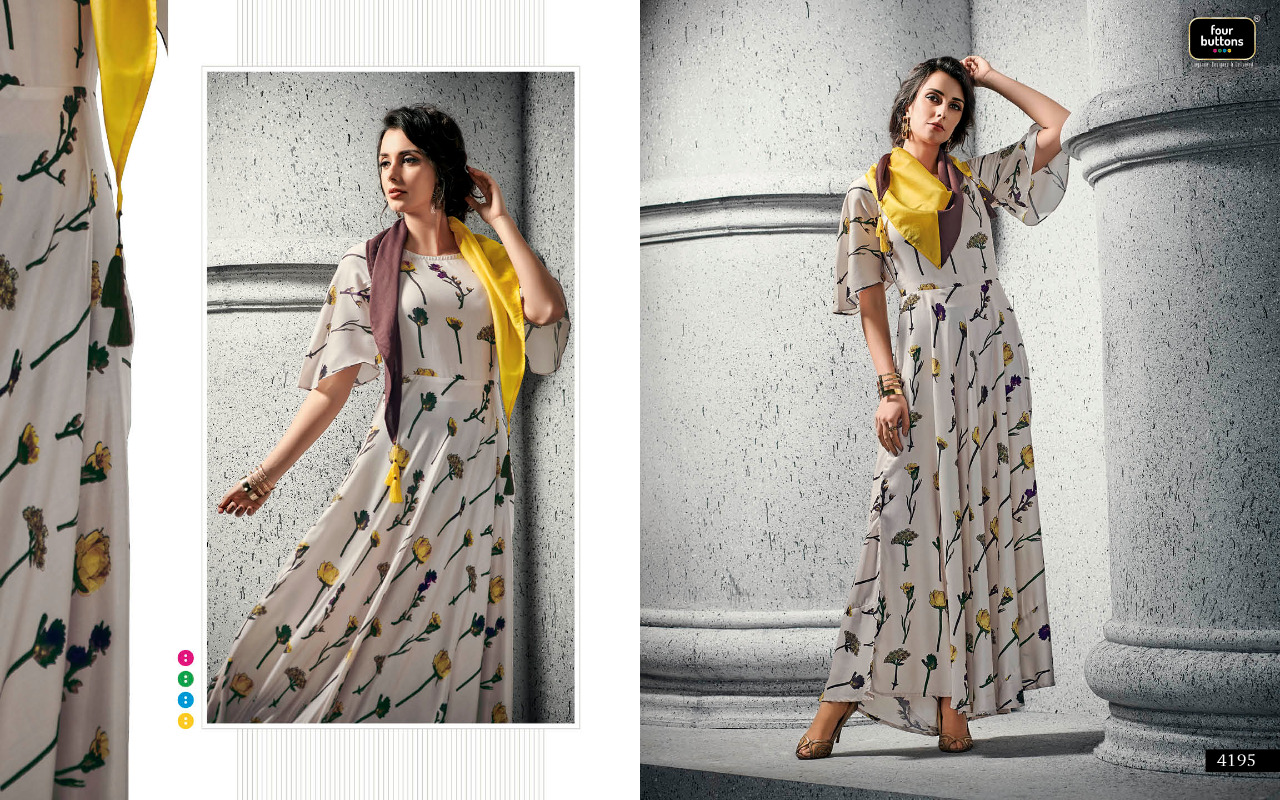 Four buttons launch shades 2 Stylish collection of kurtis