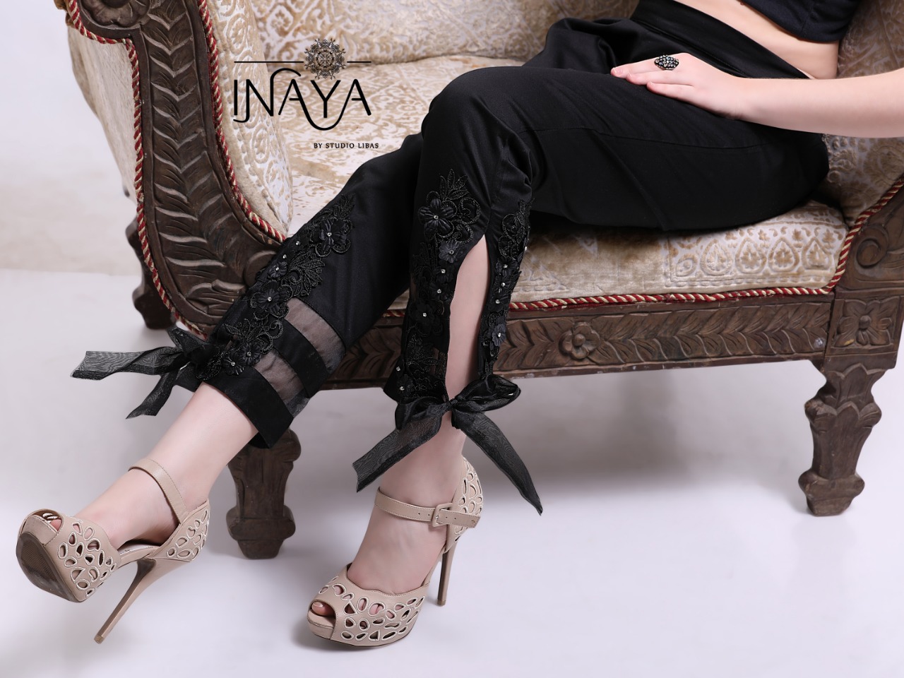Inaya by studio libas presenting stylish cigarette pants concept