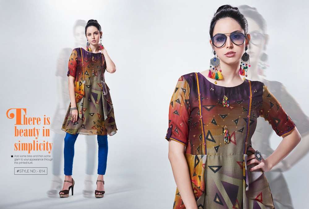 Kajree fashion presenting rebel casual ready to wear Stylish concept of kurtis