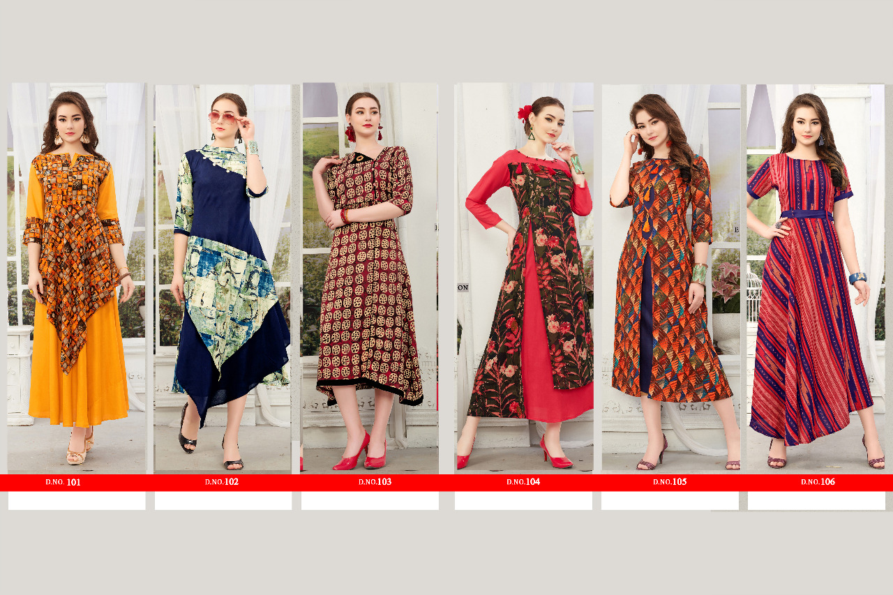 Kajri style presents prisha vol 1 fancy casual wear kurtis concept
