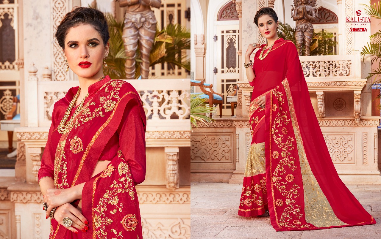 Kalista fashion launch super star casual stylish look sarees collection