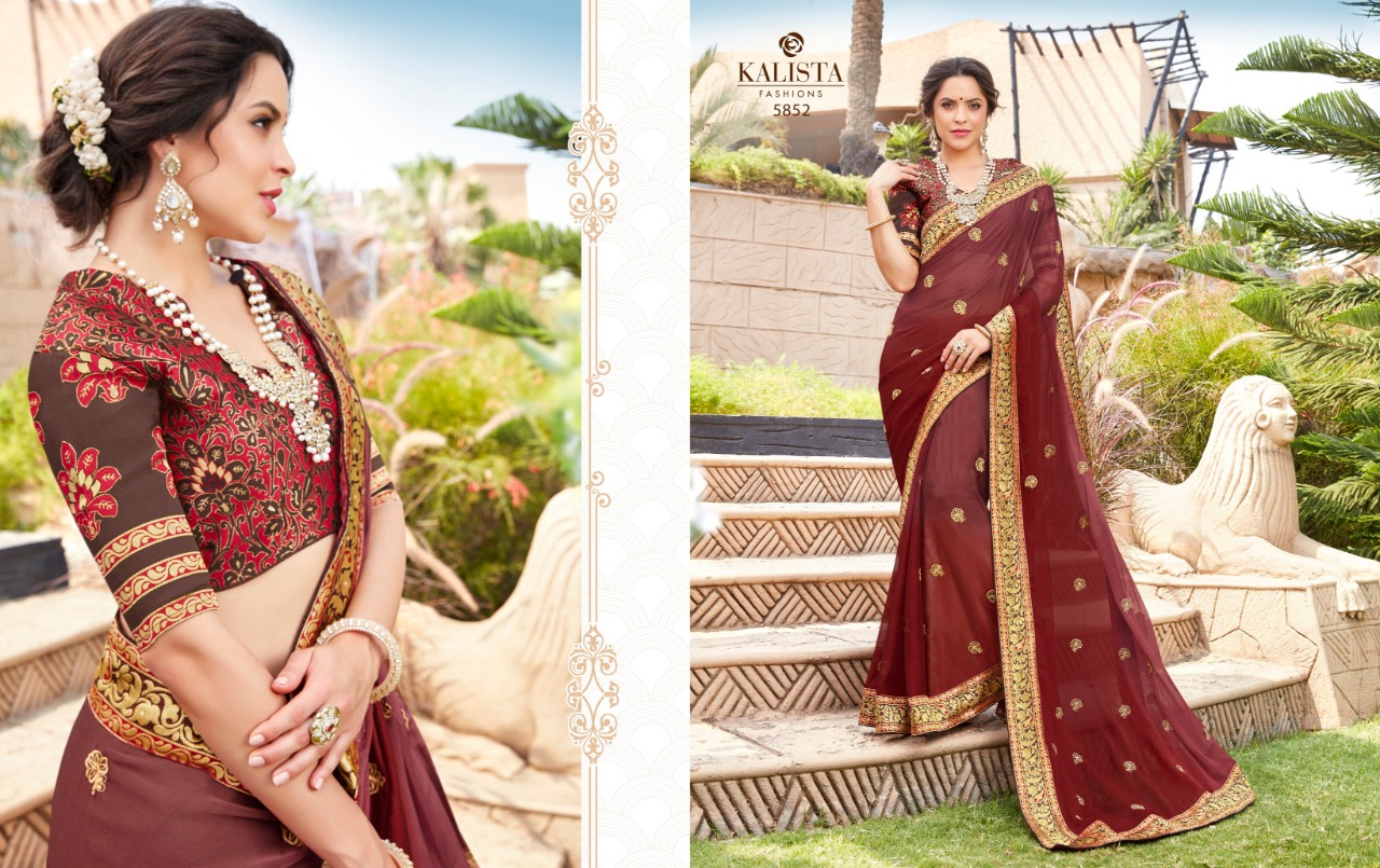 Kalista fashion Pressnts stardom Traditional casual wear sarees collection