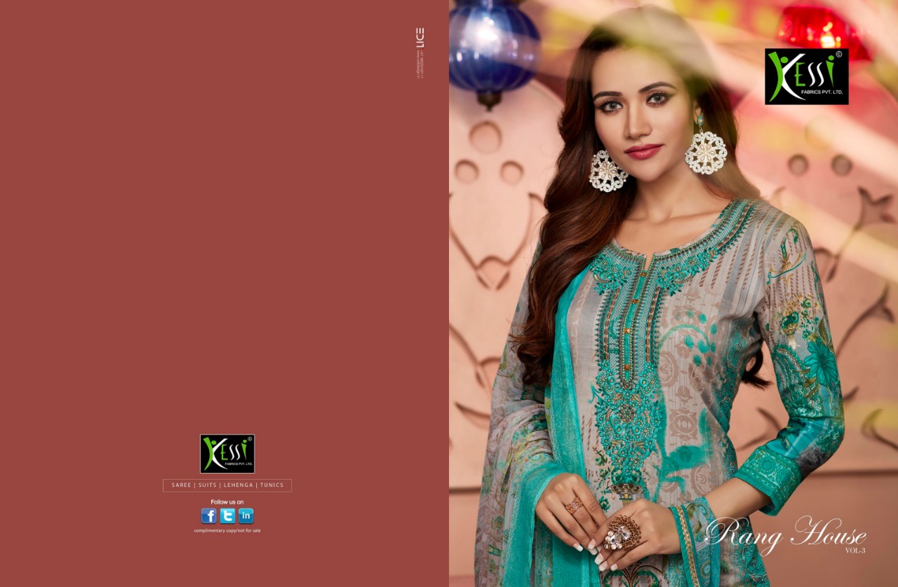 Kessi fabrics presenting rang house vol 3 casual wear salwar kameez colletion