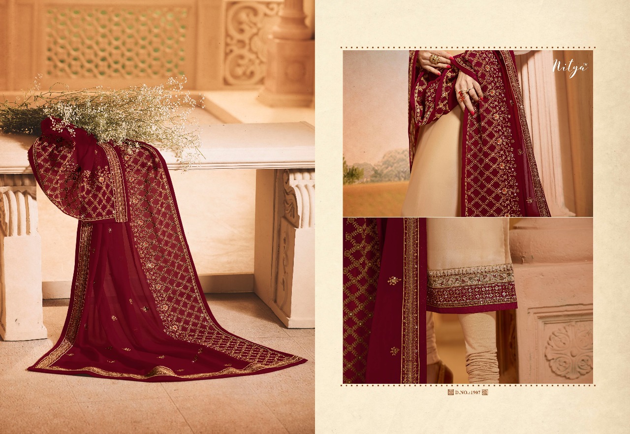 LT fabrics presents nitya vol 119 hit list  ethnic wear heavy look salwar kameez collection