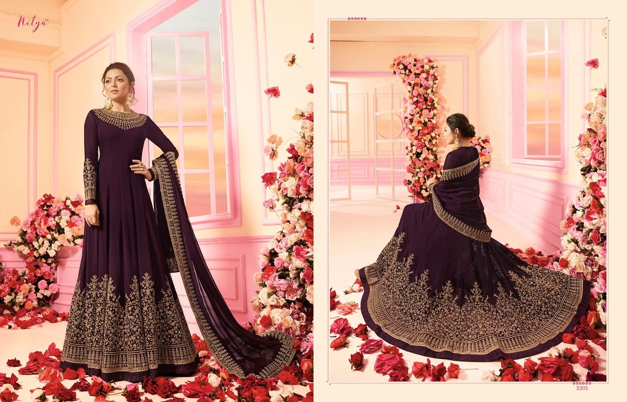 LT fabrics presents nitya vol 122 Wedding season heavy rich collection of indo western