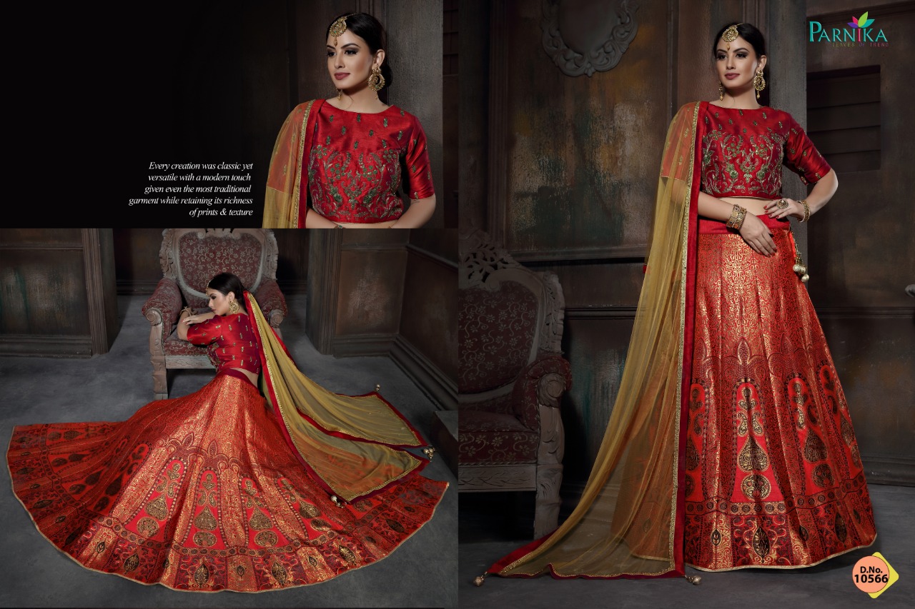 Parnika presents TAABIIR stylish trendy look crop top with skirt lehengha Concept