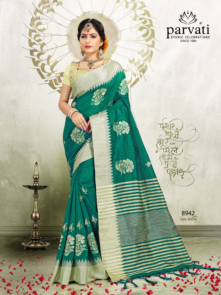 Parvati presenting cotton fiesta vol 3 beautiful Rich look sarees collection