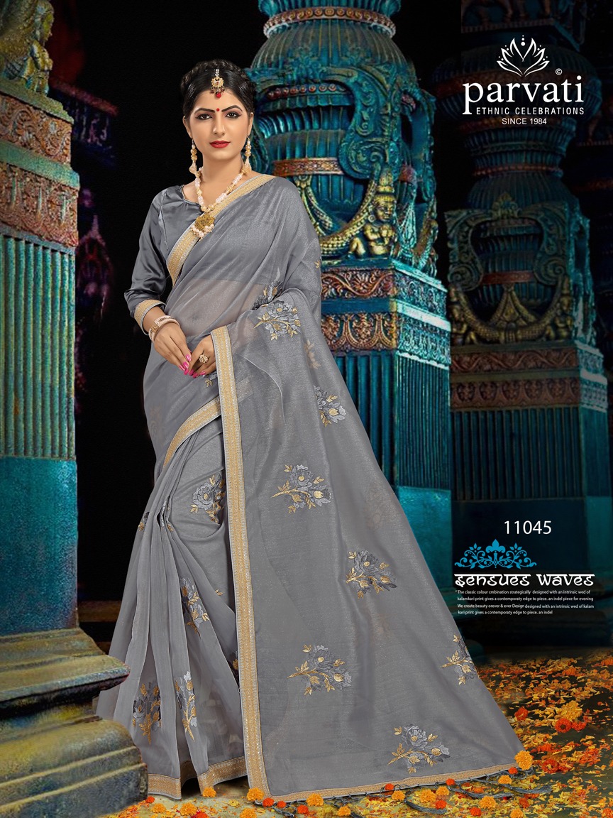 Parvati presenting organza mania vol 1 exclusive trendy look sarees collection