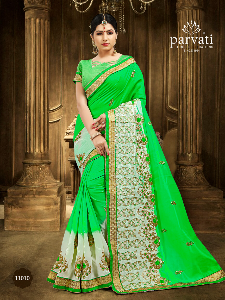 Parvati presents series 11007 casual fancy sarees collection