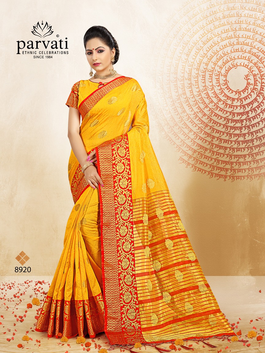 Parvati presents silk fusion vol 8 stylish silk sarees collection