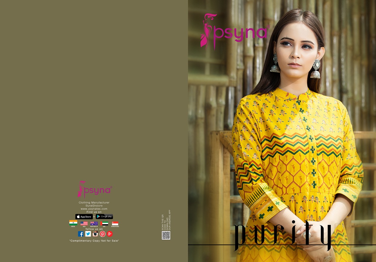 Psyna Presents purity Simple stylish gown style kurtis concept