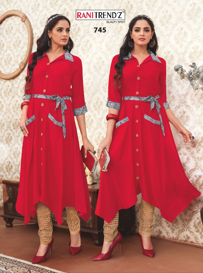 Rani trendz presenting lime lite 3 stylish wear kurtis collection
