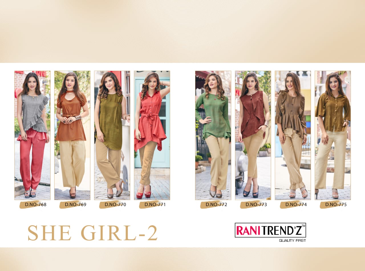 Rani trendz presents she girl 2 fancy collection of tops