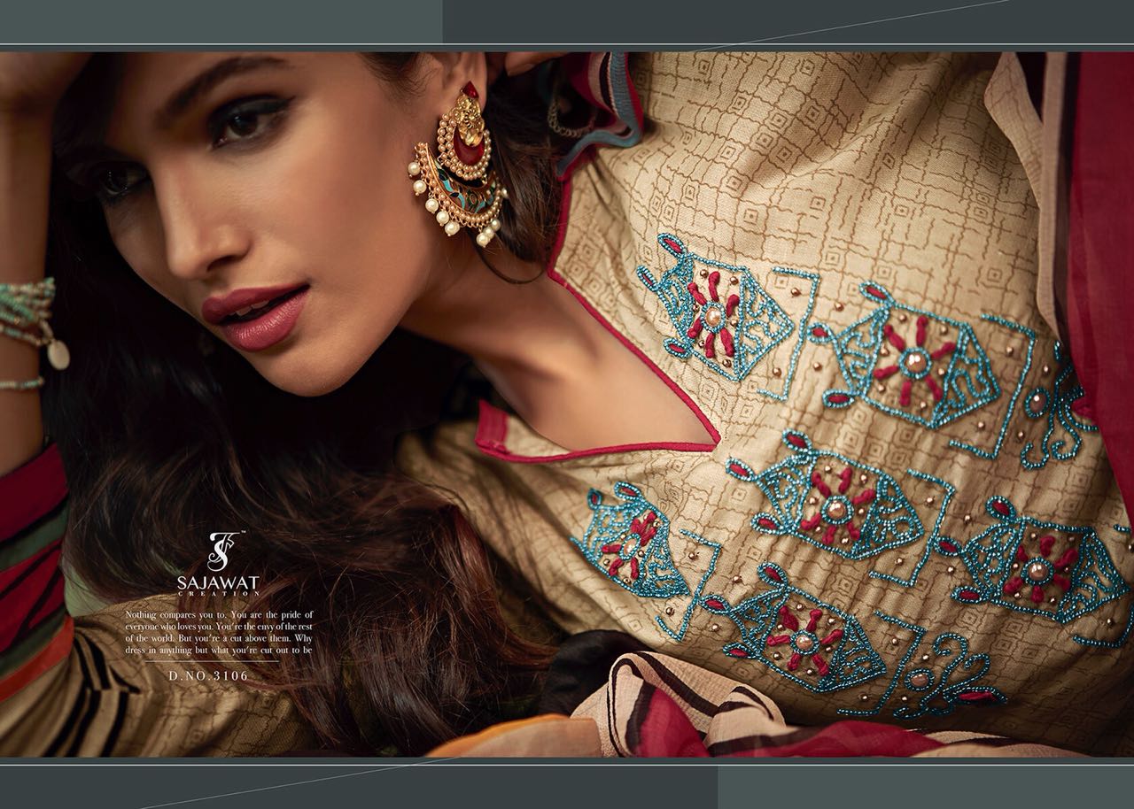 Sajawat creation presents noor casual stylish wear salwar kameez Collection