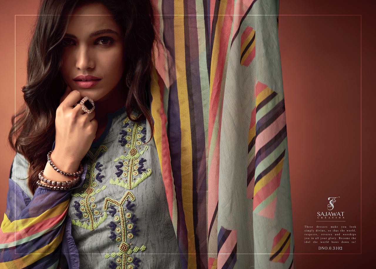 Sajawat creation presents noor casual stylish wear salwar kameez Collection