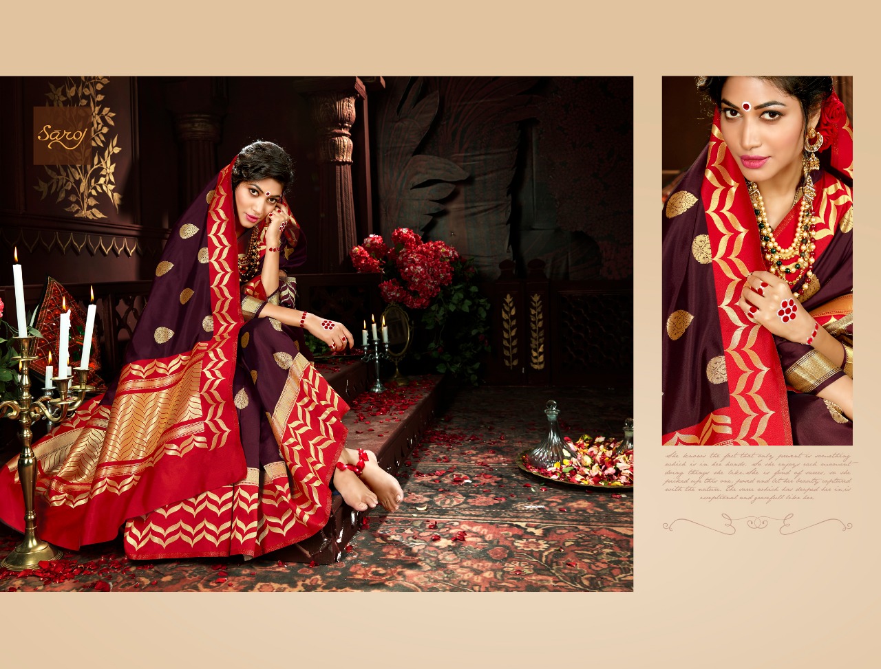 Saroj presenting semi casual rich look weaving silk sarees collection